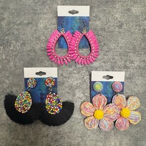 Earrings 3 Pair Set - NEW